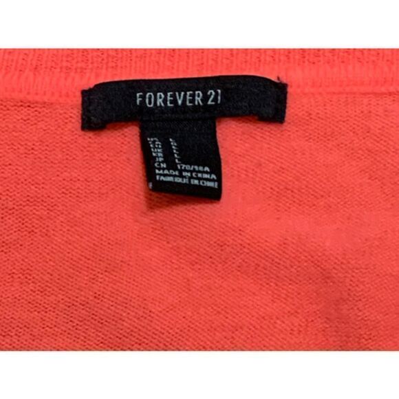 Y2K Coral Knit Tunic Top Forever 21 L Longline Sweater Festival Boho Soft Cozy - Picture 4 of 10